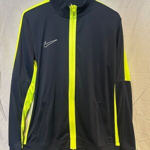NWT Nike Black Jacket with Neon Yellow Highlights Mens Full Zip Large
